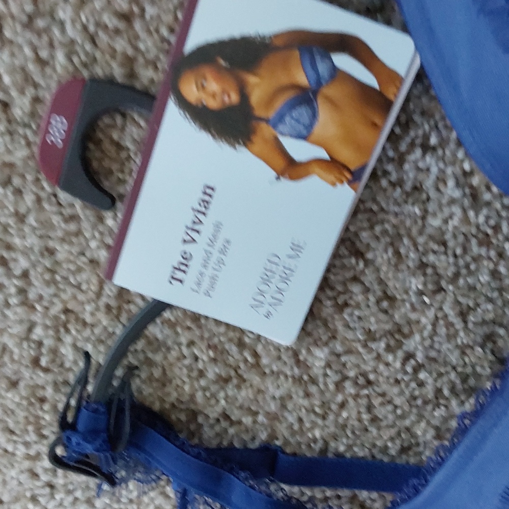 Adore Me blue lace bra the Vivian Push Up Bra - Picture 2 of 2